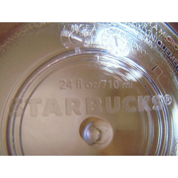 Starbucks Sand Flow Glitter Acrylic Cold Cup Tumbler 24 Floz Black Lid and Straw - Picture 8 of 10